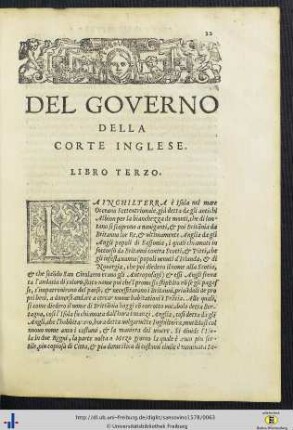 III. Del Governo Della Corte Inglese.
