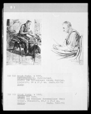 Feilenhauer Johann Sattler (Schlackenwerth) und Sandauer Dosenmacher (Emil Kraus; Sandau))
