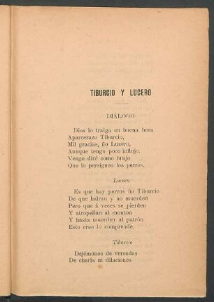 Tiburcio y Lucero : Diálogo
