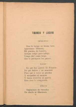 Tiburcio y Lucero : Diálogo