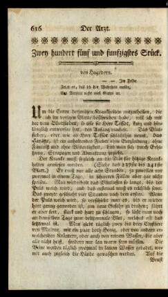 Zwey hundert fünf und funfzigstes Stück