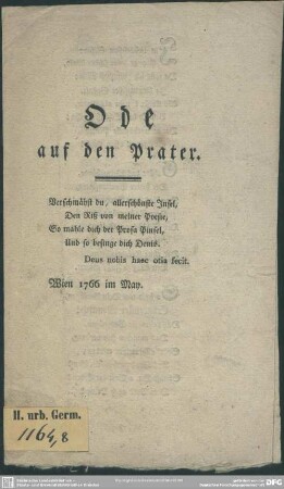 Ode auf den Prater