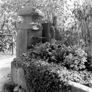 Sachteile: Laufbrunnen und Kellerportal; Oberzent, Am Schloßberg 24