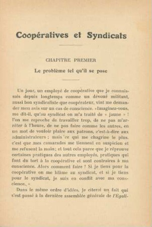 Chapitre Premier Le problème tel qu'il se pose