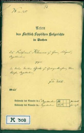 Klemme, Kaufmann in Horn gegen Witwe Grote in Heiligenkirchen
