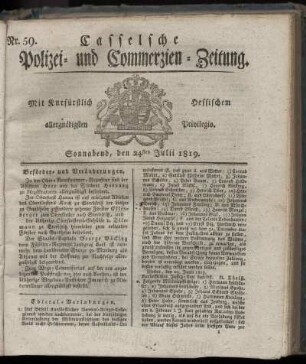 Nr. 59, Sonnabend, den 24sten Julii 1819