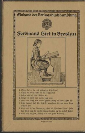 Einband der Verlagsbuchhandlung Ferdinand Hirt in Breslau