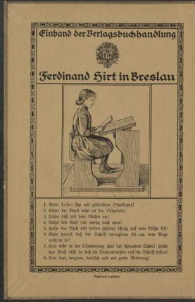 Einband der Verlagsbuchhandlung Ferdinand Hirt in Breslau
