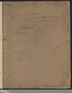 Oberon - Mscr.Dresd.App.183 : [Planches Original-Handschrift mit Notizen von Webers Hand.]