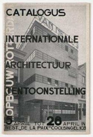 Catalogus internationale architectuur tentoonstelling "Opbouw" Rotterdam