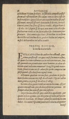 Tertia Divisio, a causa materiali.