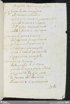 [Text 30:] Pasquino pettinatura prima