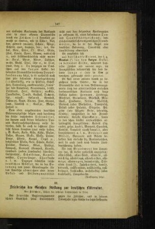 Friedrichs des Großen Stellung zur deutschen Litteratur