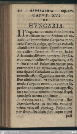 Caput XVI. De Hungaria