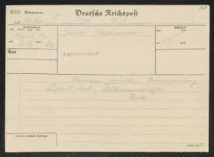 Brief von Irma Klimsch an Gerhart Hauptmann