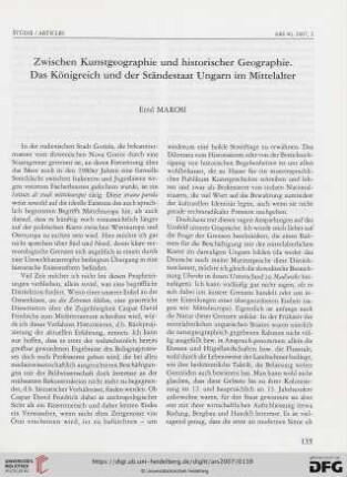 Zwischen Kunstgeographie und historischer Geographie : das Königreich und der Ständestaat Ungarn im Mittelalter