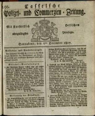 Nr. 98, Sonnabend, den 6ten December 1817