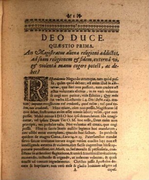Varias quaestiones de potestate magistratus politici circa sacra, theologice et privatim conceptas