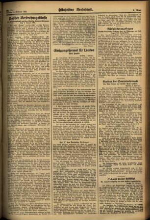 Zweite Ausgabe vom Freitag, den 01. Februar 1935.
