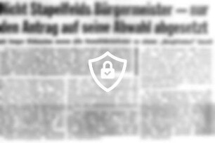 Nicht Stapelfelds Bürgermeister - nur [Name maskiert] auf seine Abwahl abgesetzt