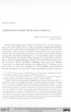 13: Peformatywność dyskursu o sztuce