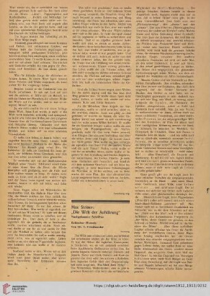 Max Steiner: "Die Welt der Aufklärung", [2] : nachgelassene Schriften