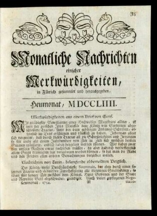 Heumonat MDCCLIIII