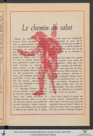 Le chemin du salut.