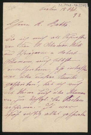 Brief an Marie Wieck : 18.10.1893