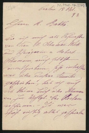 Brief an Marie Wieck : 18.10.1893