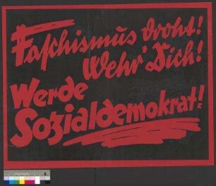 Werbeplakat für den Eintritt in die SPD