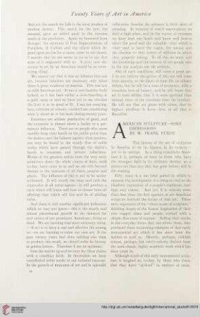 Vol. 61 (1917) = No. 241: American sculpture : some impressions