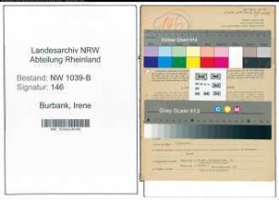 Entnazifizierung Irene Burbank , geb. 18.10.1921 (Stenotypistin)