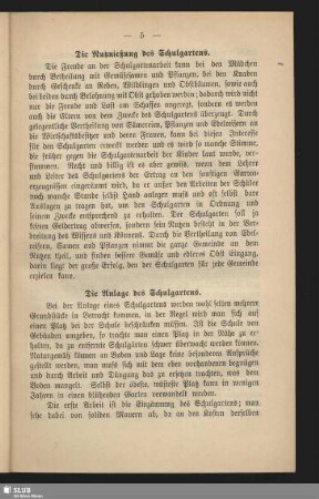 Die Anlage des Schulgartens