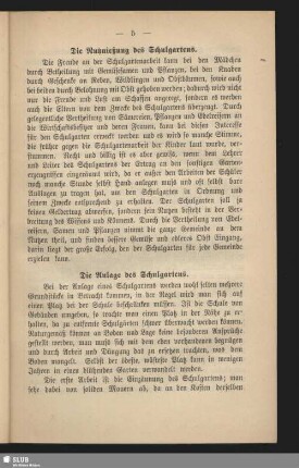Die Anlage des Schulgartens