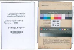 Entnazifizierung Eugenie Bentlage , geb. 15.06.1902 (Angestellte)