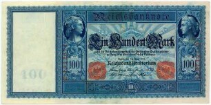Geldschein, 100 Mark, 7.2.1908