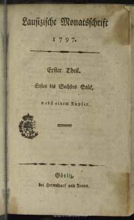 1797,1/6: Lausizische Monatsschrift