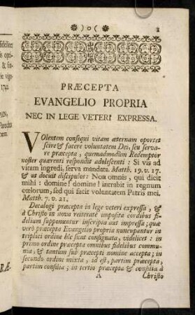 1-13, Praecepta Evangelio Propria Nec In Lege Veteri Expressa.