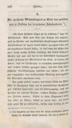 226-250 Die christliche Wohltäthigkeit zu Ende des zwölften und zu Anfang des dreizehnten Jahrhunderts