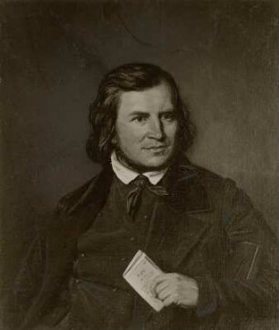 Hoffmann von Fallersleben, August Heinrich : Ernst Resch (1807-1864). Brustbild des Dichters August Heinrich Hoffmann von Fallersleben (1798-1874). Museum Breslau
