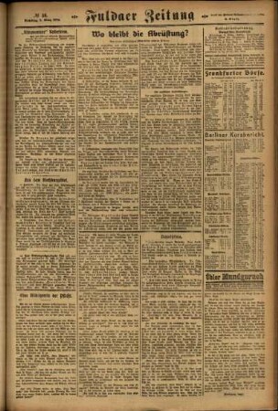Zweite Ausgabe vom Samstag, den 08. März 1924.