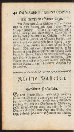 Kleine Pasteten.