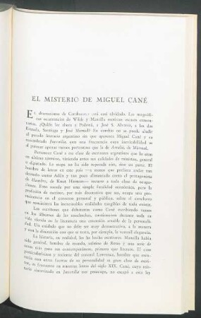 El misterio de Miguel Cané