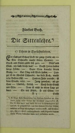 1) Lehren in Sprüchwörtern