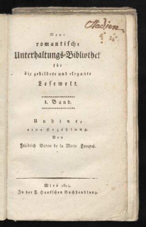 Undine : Eine Erzählung