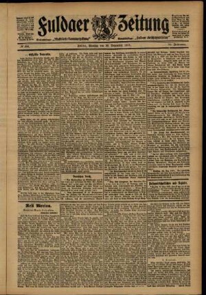 Ausgabe vom Montag, den 30. Dezember 1907.