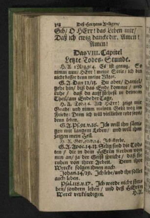 Das VIII. Capitel. Letzte Todes-Stunde..