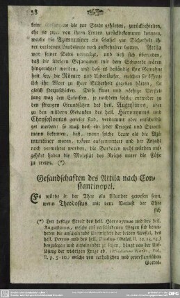 Gesandschaften des Attila nach Constantinopel