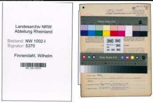 Entnazifizierung Wilhelm Finnendahl, geb. 05.11.1901 (Angest.)